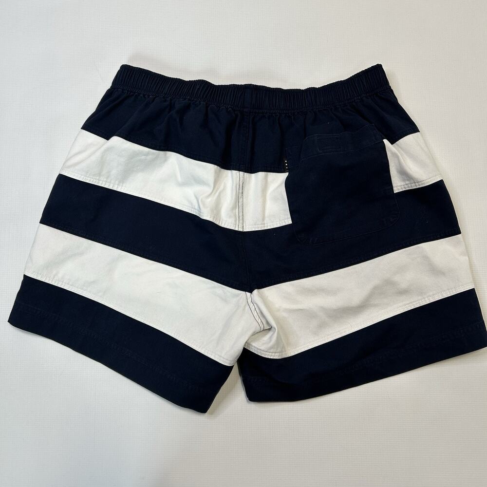 AYR Mens XL Cotton Shorts Chino Pull On Drawstring Waist 5.5" Blue Rugby Stripe - Picture 3 of 12